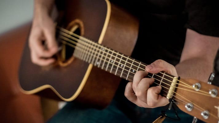 wooden guitar